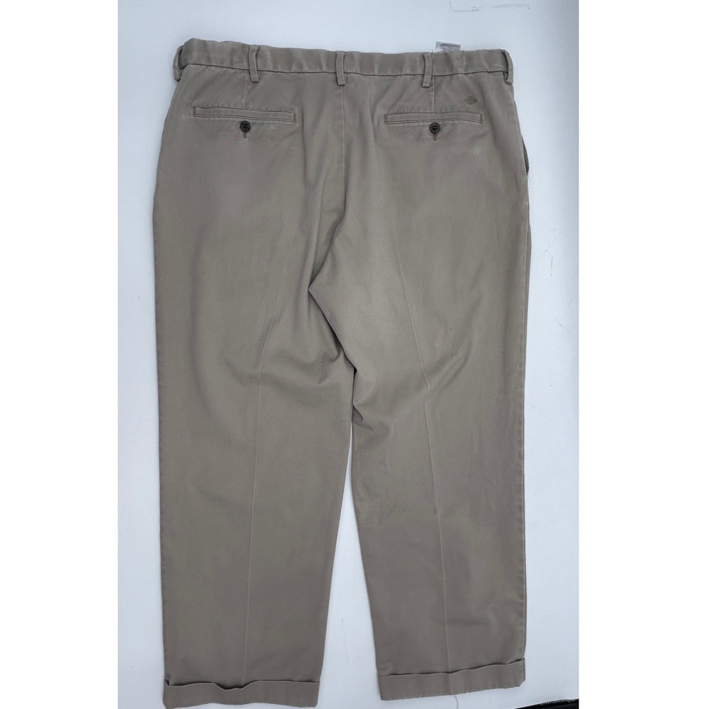 Dockers Relaxed Fit Khaki Cropped Chino Pants Men's W40 L29 Cuffed Americana - Picture 7 of 8
